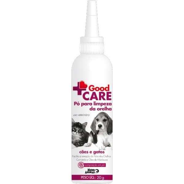 Good Care Pó Limpeza de Orelhas 20g para Cães e Gatos Mundo Animal