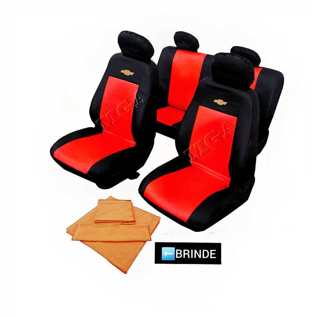 Jogo Capa Banco Carro Couro Sintético Chevrolet Celta Onix Corsa Vectra Prisma S10 — imagem 2 de 2