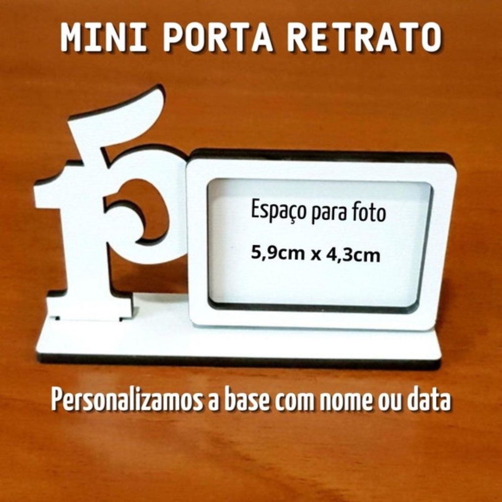 Kit 15 centro de mesa lembrancinha lembrança aniversário 15 anos debutante mini porta retrato enfeite personalizado com idade nome data mdf branco