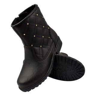 BOTA BOTINHA ZÍPER COTURNO SALTINHO BAIXO PRETO INVERNO BARATA BOA BRILHO ENFEITE BORDADO DELICADA CONFORTAVEL MACIA em Oferta na Shopee