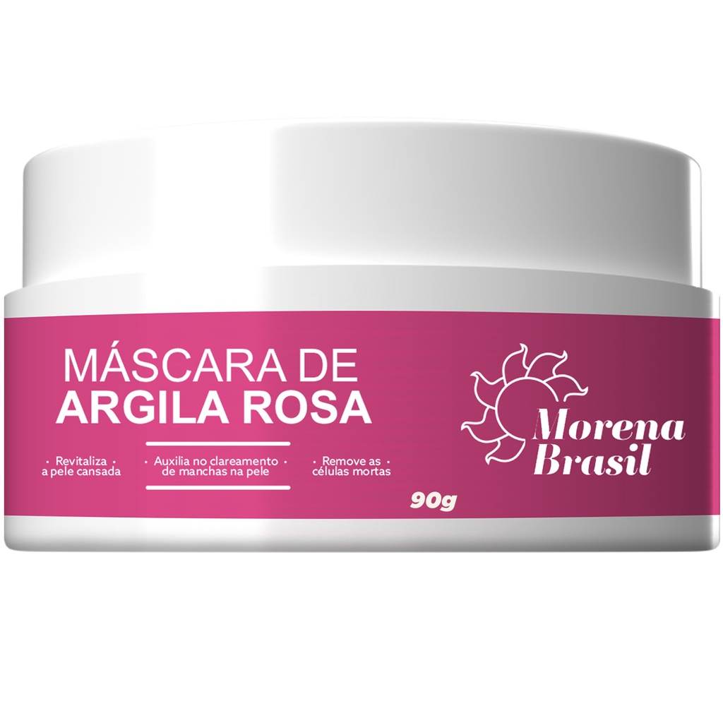 Máscara Facial Morena Brasil Com Argila Rosa Reduz A Acne E Marcas De Cicatriz