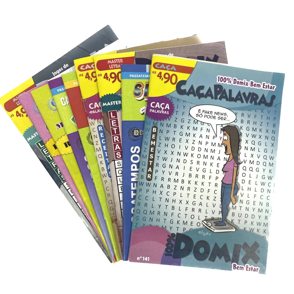 Kit 10 Passatempos Sortidos Caça Palavras Pequeno Grande Cruzadinhas Variadas Capas em Oferta na Shopee