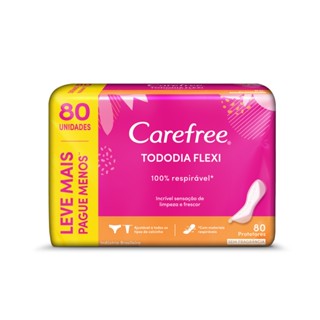 Protetor Diário Carefree Todo Dia Flexi sem Perfume Leve 80 Pague 60