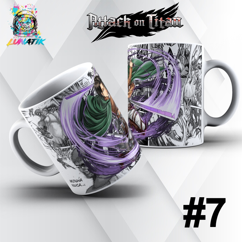 Caneca Attack on Titan / Shingeki No Kyojin - Levi