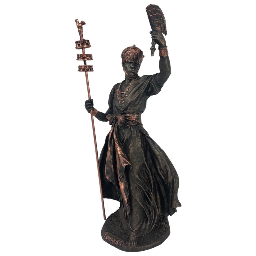Imagem Oxalá Estilo Bronze Orixá Decorado a mão Estatueta de Resina 27cm em Oferta na Shopee