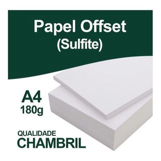 Papel Offset Chambril 180g A4. 50 folhas em Oferta na Shopee