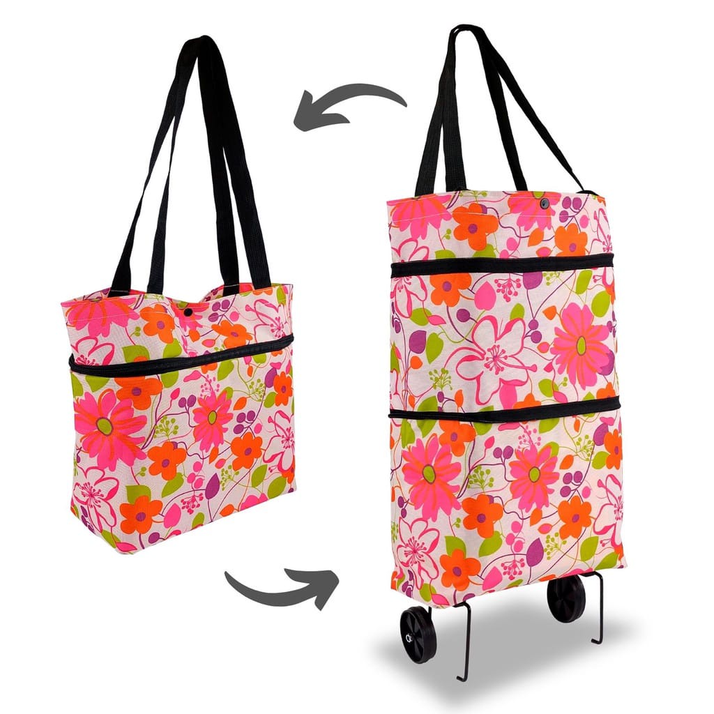 Bolsa Bagagem, para Feira Sacola, Dobrável Com Rodinhas / Para Peso Leve - Ref: 0852
