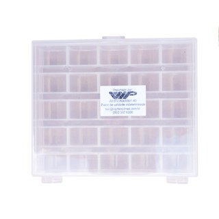 Porta Estojo transparente Costura Organização 25 Bobinas em Oferta na Shopee
