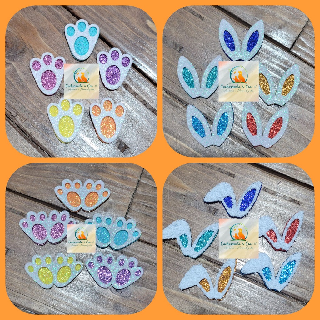 Aplique em Eva Pet Páscoa Glitter 30Und em Oferta na Shopee