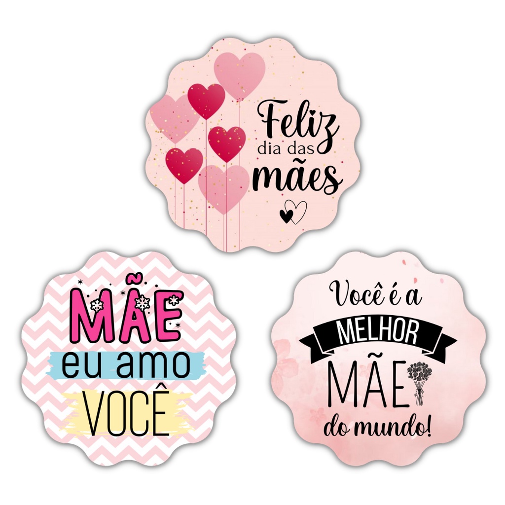 100 Adesivos Dia das Mães Adesivo Personalizado de Promoção para cliente