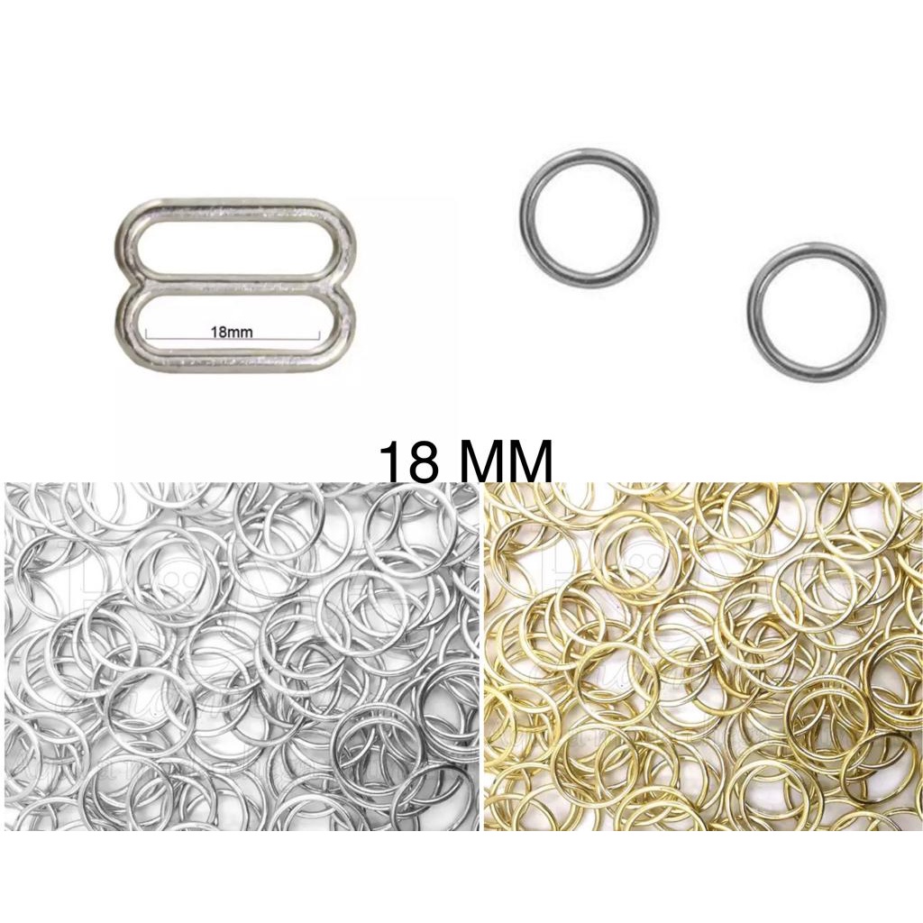 REGULADOR E ARGOLA 18MM (100 PARES) P/ SUTIÃ ALÇA