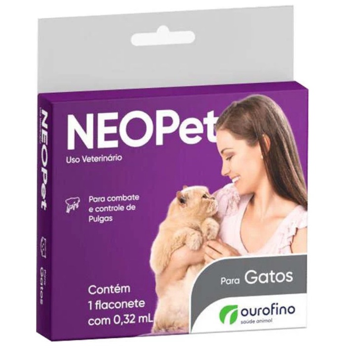 Neopet Antipulgas 0,32ml para Gatos de 1 a 8kg Ourofino