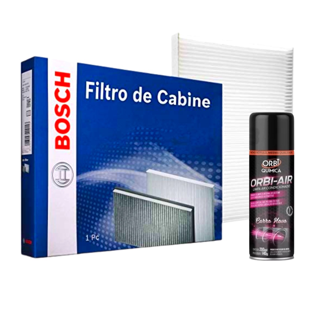 Filtro Cabine Ar Condicionado Bosch New Fiesta New Ka Nova Ecosport + Spray Higienizador Orbi em Oferta na Shopee