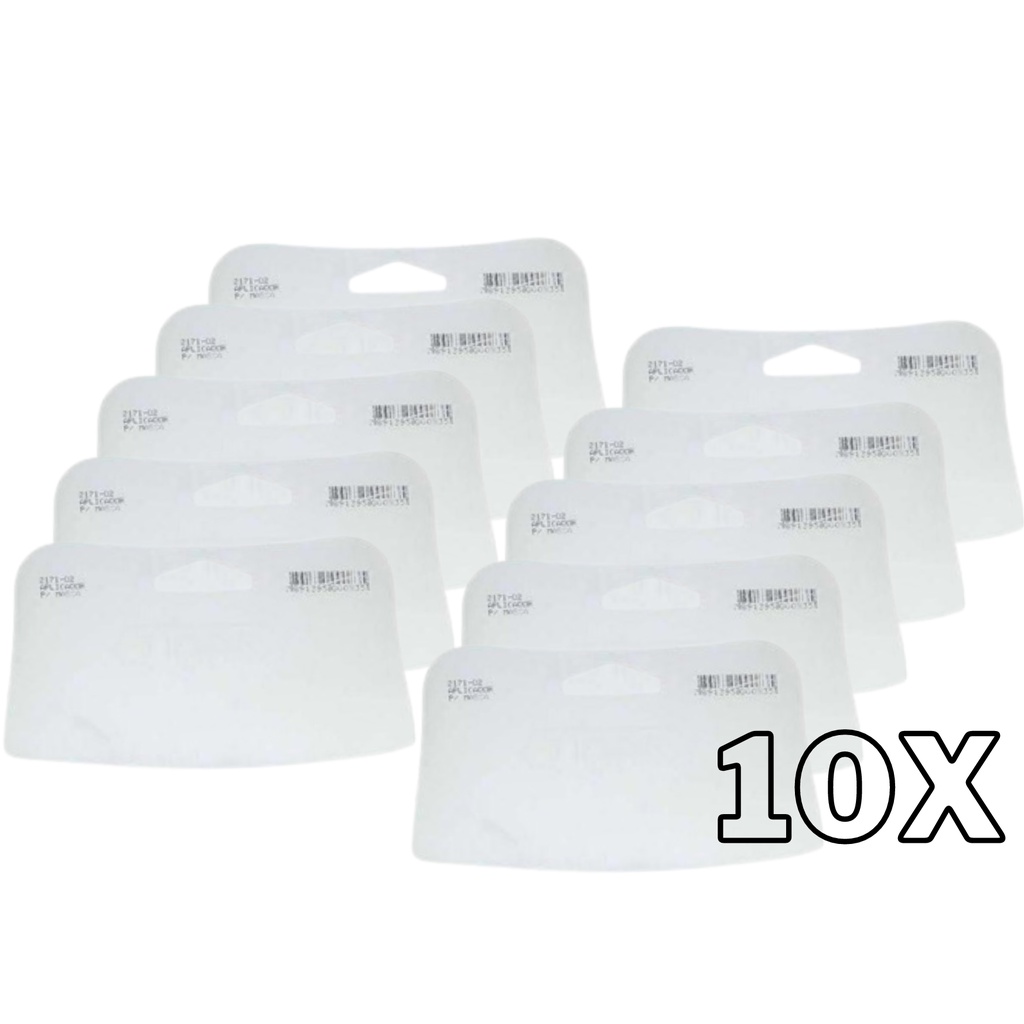 Kit 10 Aplicador Espátula Celuloide Silicone P/ Massa, Gesso, Rejunte, Automotivo, Moveleira Tigre