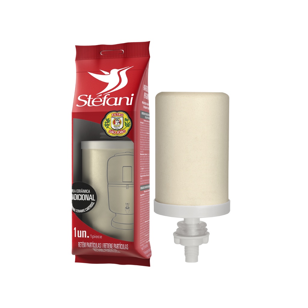 1 UNIDADE Vela Refil Vela Tradicional Para Filtro de Barro São João Original Cerâmica Stefani