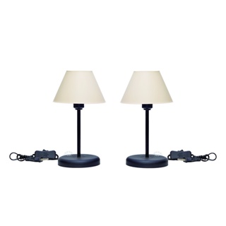 Kit 2 Abajures Moderno P/ Vários Ambientes - Base preta em Oferta na Shopee