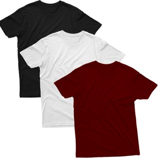 Combo Kit 3 Camisetas Lisas 100% Algodão Fio 30.1 Penteado Várias Cores Sem Estampa Alta Qualidade Envio Rápido