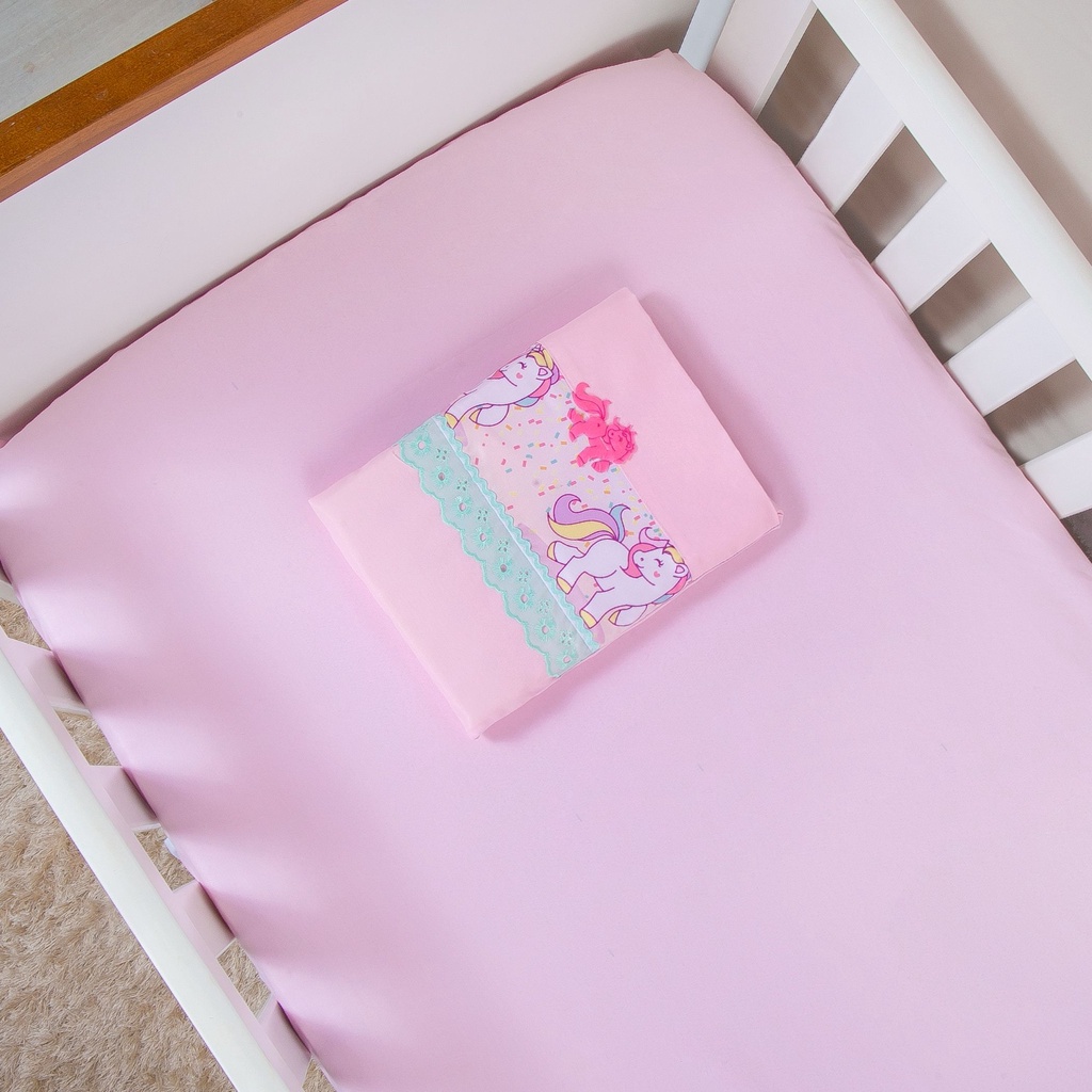 Jogo de Lençol Para MINI BERÇO 2 Peças Fronha Decorada Menino Menina em Oferta na Shopee