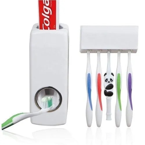 Dispenser de Creme Dental Pasta de Dente Suporte Escova Dente Shopee