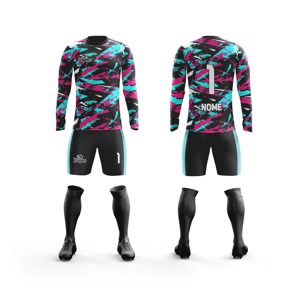 Uniforme Goleiro Futebol Kit Camisa e Calção e meião Dry Fit Premium Profissional