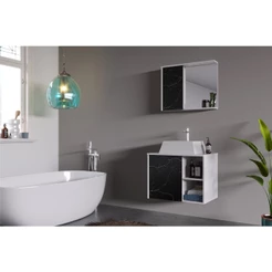 Gabinete Kit Banheiro Em Mdf com Pia Cuba - Venice 60 cm
