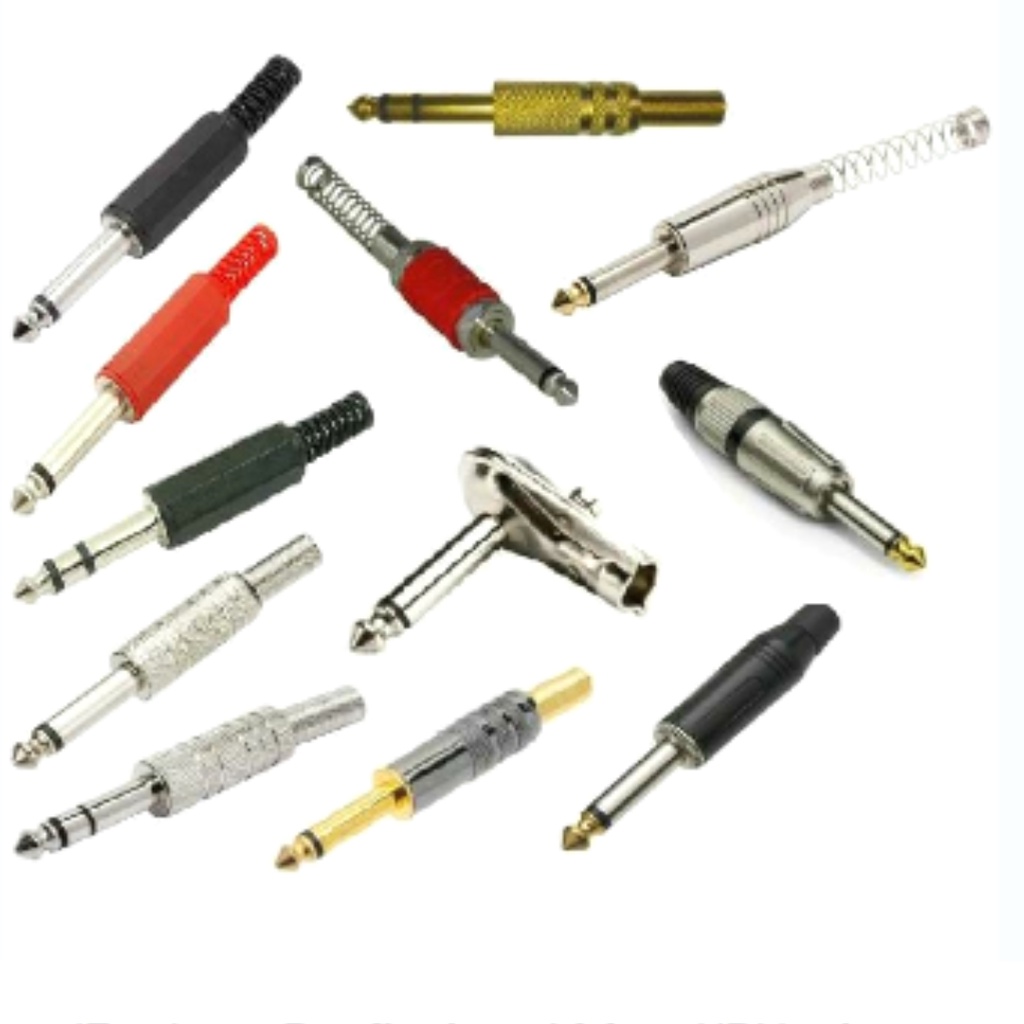 Plug P10 Mono/Stereo Plástico/Metal/Dourado/90 Graus Profissional Com Mola - MXT/PIX