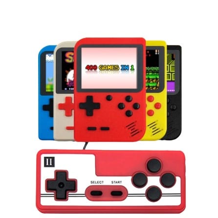 Vídeo Game Portátil 400 Jogos Internos Mini Game Sup Red 2 Player Com Controle