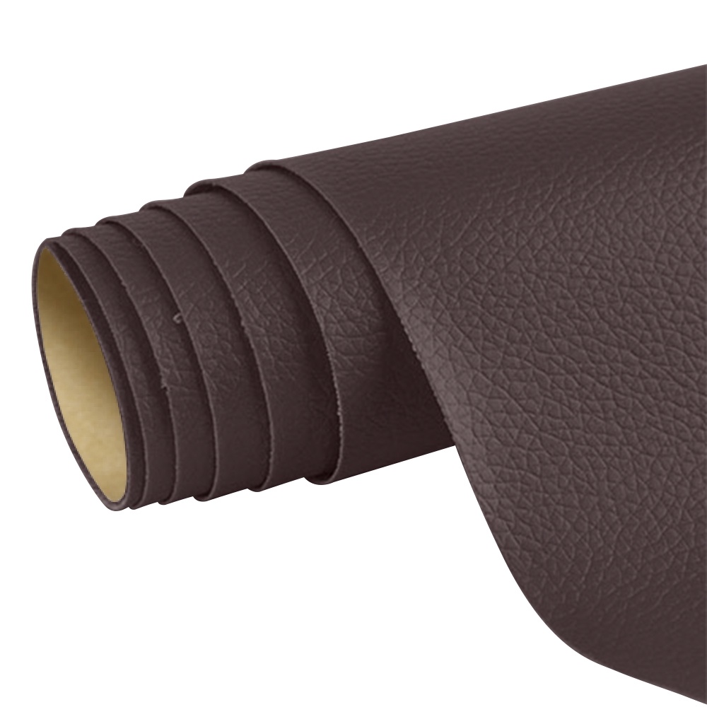 Reparo e Papel de Parede Adesivo para Revestimento de Móveis no Modelo Couro Marrom 50 x 137cm