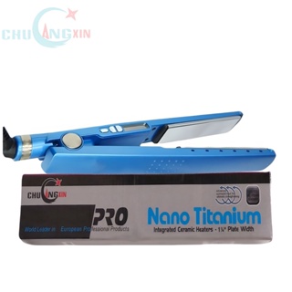 Chapinha Nano Titanium Azul Bivolt 110v e 220v Alisador Profissional
