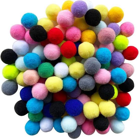 Pompom Bolinha Mix 20mm - Pacote com 100 unidades em Oferta na Shopee