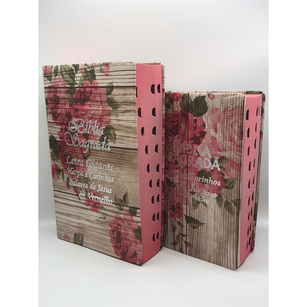 Kit 2 Bíblias Mãe e Filha Com Harpa e Palavras De Jesus Em Vermelho - Capa Romantic em Oferta na Shopee