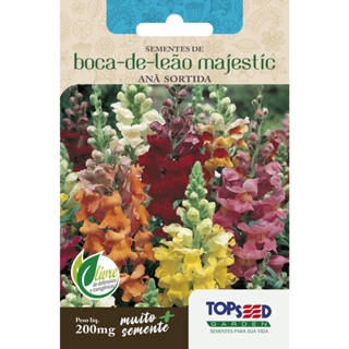 Sementes de Boca-de-leão majestic Anã Sortida 200mg Topseed Garden em Oferta na Shopee