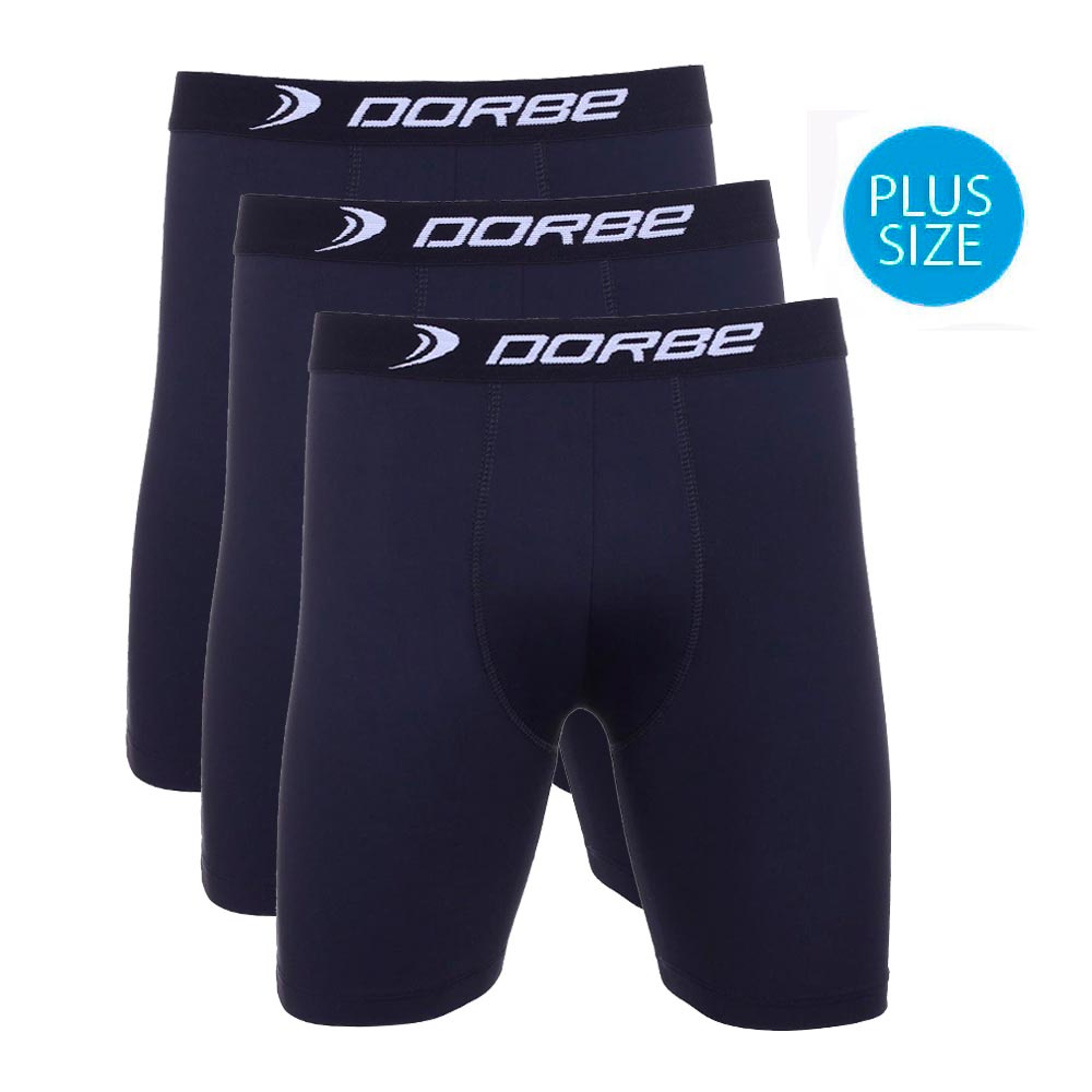 Kit 3 Cuecas Long Leg Plus Size Poliamida Dorbe Não Enrola Original Masculina Longa Ciclista - Men Clothes