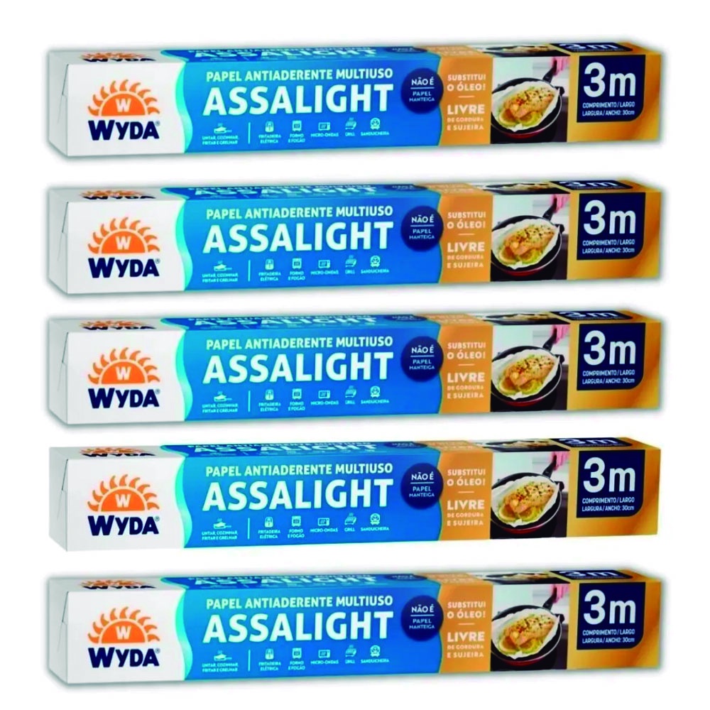 PAPEL ASSALIGHT PREMIUM 3M WYDA 5 ROLOS em Oferta na Shopee