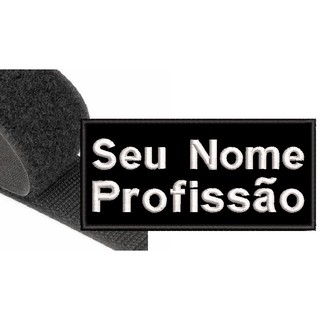 Patch Bordado - Nome + Profissão, uniformes, Jalecos