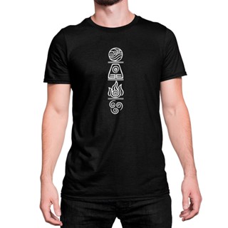 Camiseta Símbolos Fogo Àgua Terra Avatar