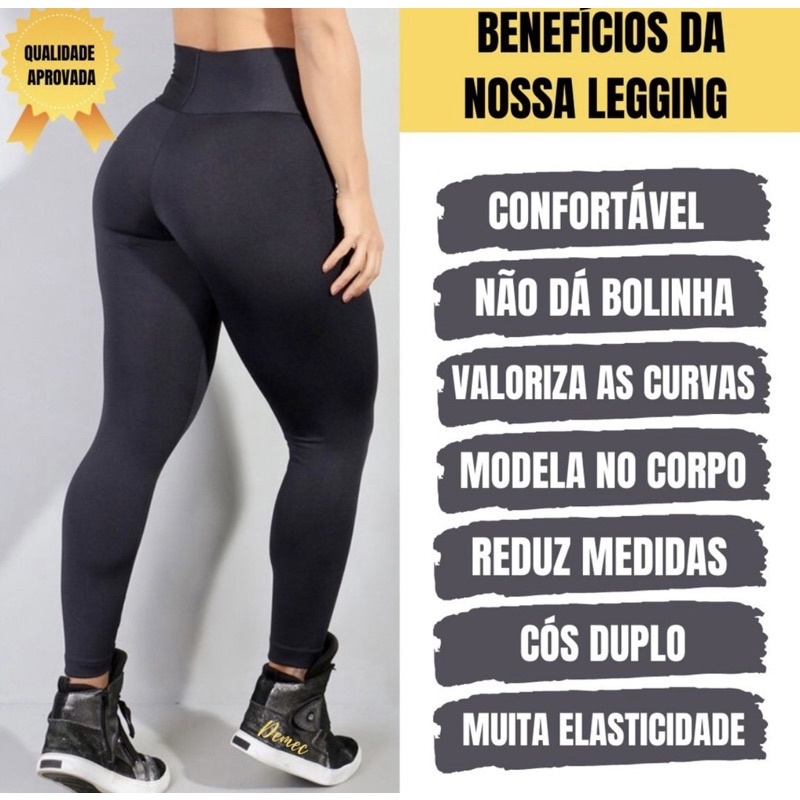 Calça Legging Leg Grossa Não Fica Transparente