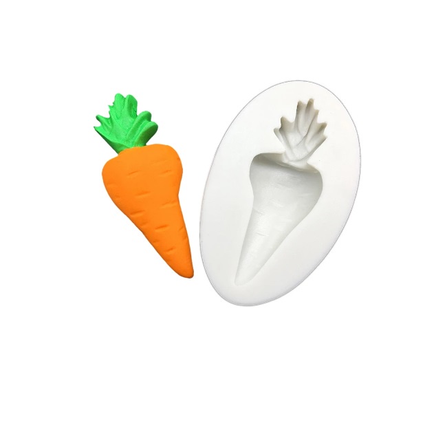 Molde de Silicone Cenoura - Molde de Silicone Cenoura de Páscoa para Artesanato e Confeitaria