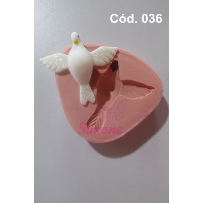 Molde de Silicone - pomba divino M cód 036