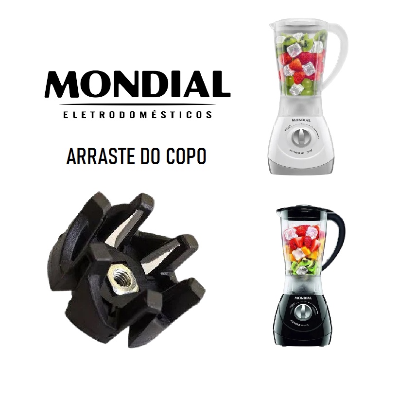 Arraste Do Copo Liquidificador compatível modelo Mondial Power 2i Nl-26 550W