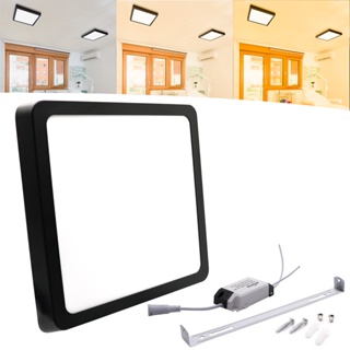 Painel Plafon Led Sobrepor 25w Bivolt Quadrado Preto em Oferta na Shopee