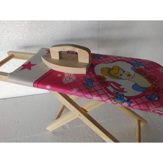 Tabua de Passar Infantil com Diversas estampas Madeira Pinus com Mini Ferro em MDF