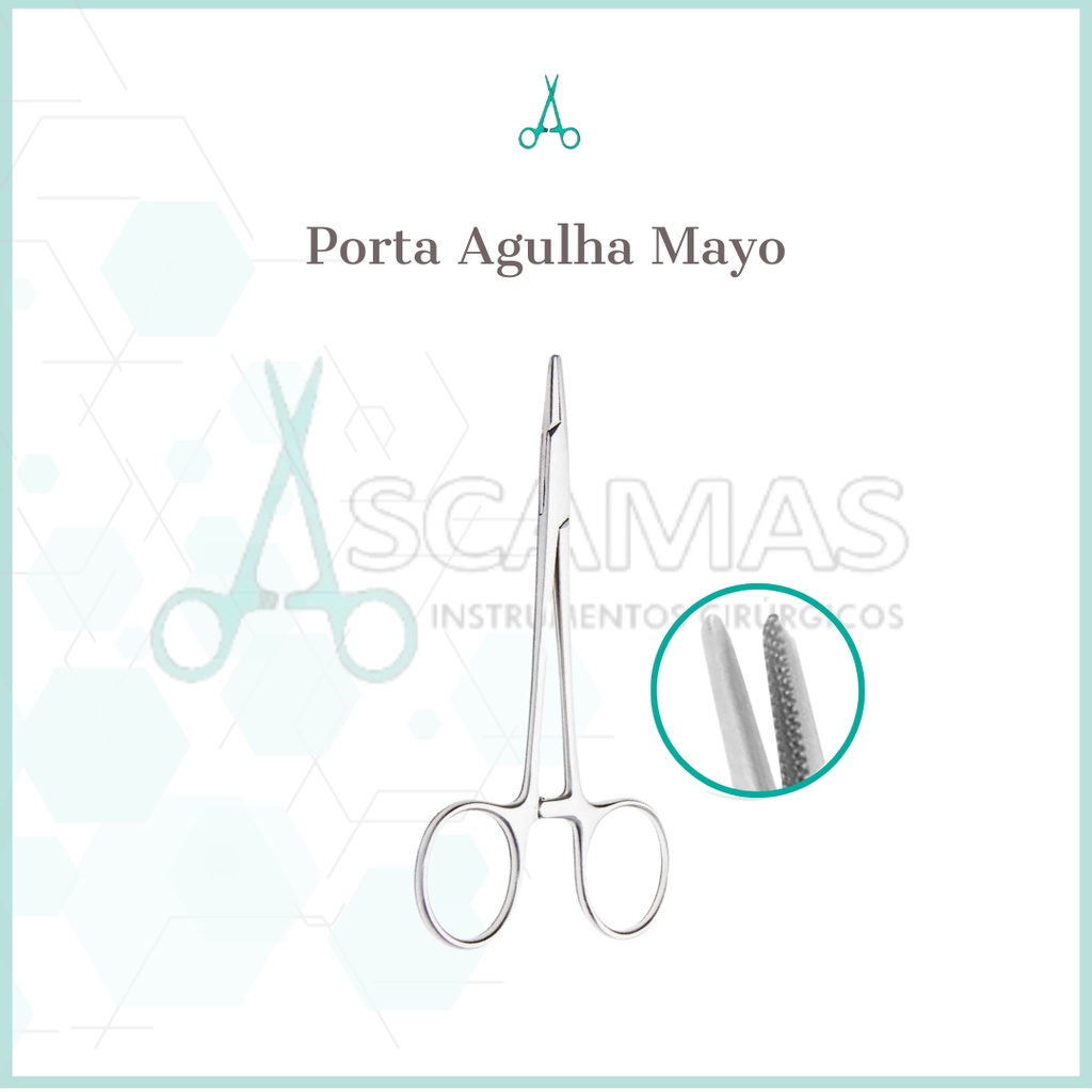 Porta Agulha Mayo Hegar 16cm em Oferta na Shopee