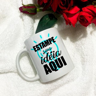 Caneca Personalizada Com Sua Foto ou Arte Porcelana 325ml
