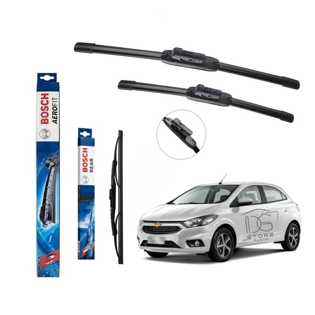 Kit Palheta Dianteira Traseira Bosch Chevrolet Onix 2013 2014 2015 2016 2017 2018 em Oferta na Shopee