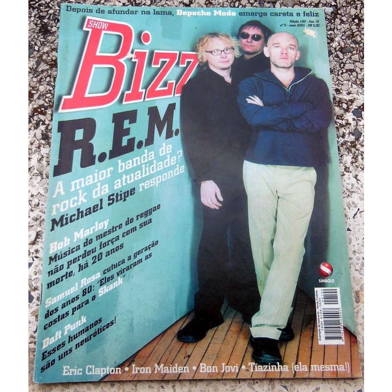 Revista Show Bizz 190 Rem Bob Marley Skank Joey Ramone - Maio 2001