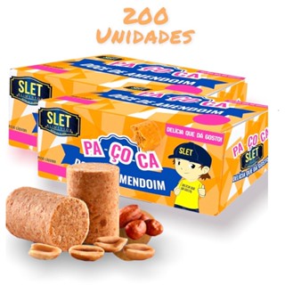 Paçoca Rolha - Doce de Amendoim - 200 unidades - Caixa De 3Kg - Slet
