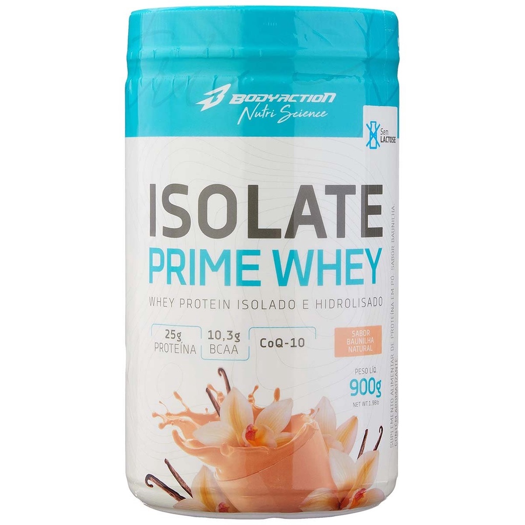 Isolate Prime Whey Protein isolado e Hidrolisado Body Action pote 900g