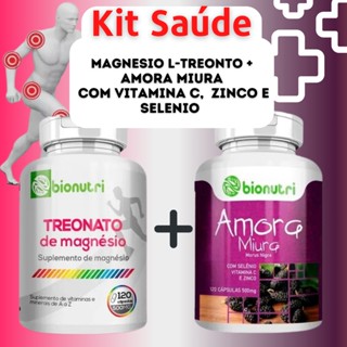 Magnesio L - Treonato Mais Amora Miura com Vitamina C , Zinco e Selênio Mais Saúde