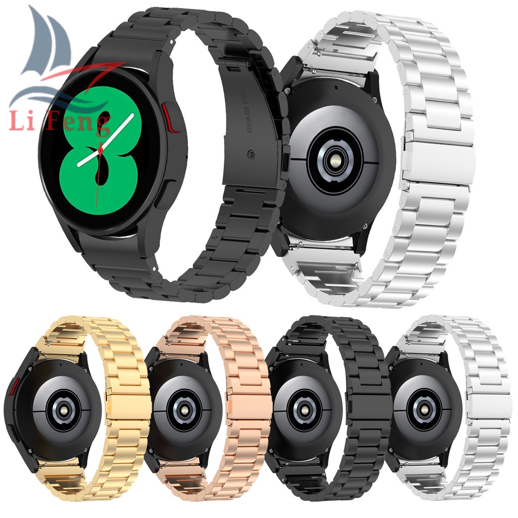 Pulseira Aço 3Elos Para Watch4/5 Classic 42-46mm Galaxy Watch4/5/6 40/44mm